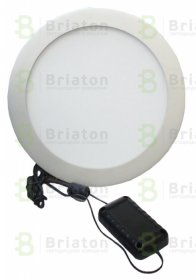 BR-LP-007WW Briaton Панель ультратонкая светодиодная, круглая, 10Вт, 24В, теплый белый, D180