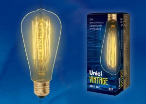 UL-00000482 IL-V-ST64-60/GOLDEN/E27 VW02 Лампа накаливания VINTAGE 60Вт