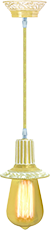 FD1068SOP Подвесной светильник без лампочки Gold white patina