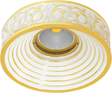 FD1055ROP Круглый светильник из латуни, EMPORIO,  золото с белой патиной