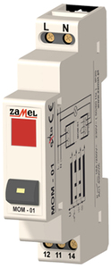 МОМ-01-10 Кнопка с красным индикатором 16А IP20 на DIN-рейку Zamel
