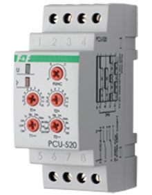 PCU-520 Реле времени с независимой установкой двух выдержек времени, контакт 2Р, 2 модуля, 230В