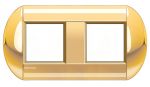 LNB4802M2OC LivingLight Рамка овальная 2 поста цвет Золото